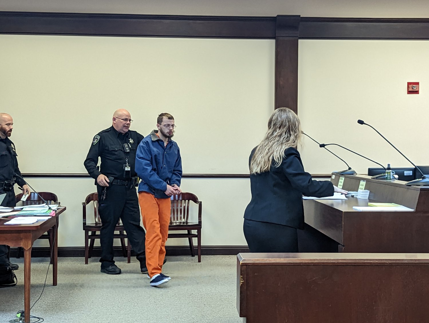 Accused killer Dontay Horning appeared briefly in Utica City Court Monday morning on charges of second-degree murder and second-degree possession of a weapon. His case was adjourned to Wednesday.