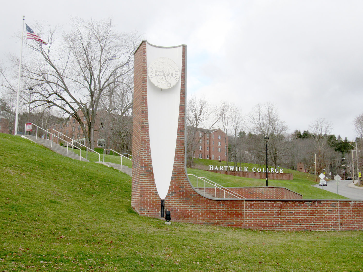 The entrance to Hartwick College is shown Thursday, Nov. 17.