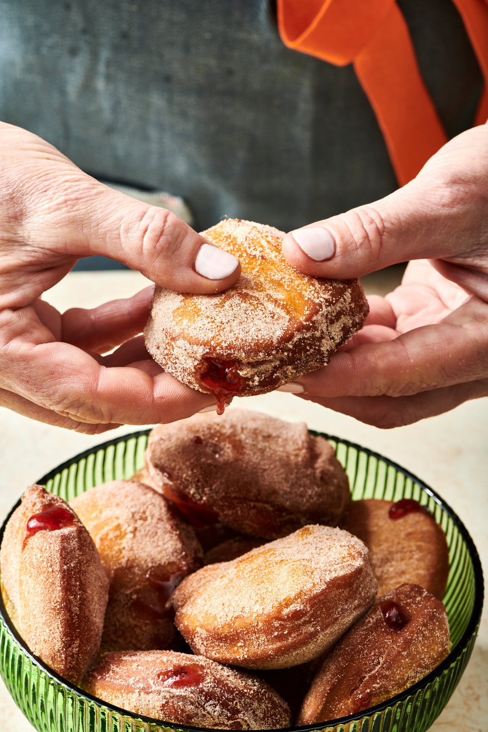 In Jewish homes, jelly doughnuts are often enjoyed during Hanukkah and are known as Sufganiyot.