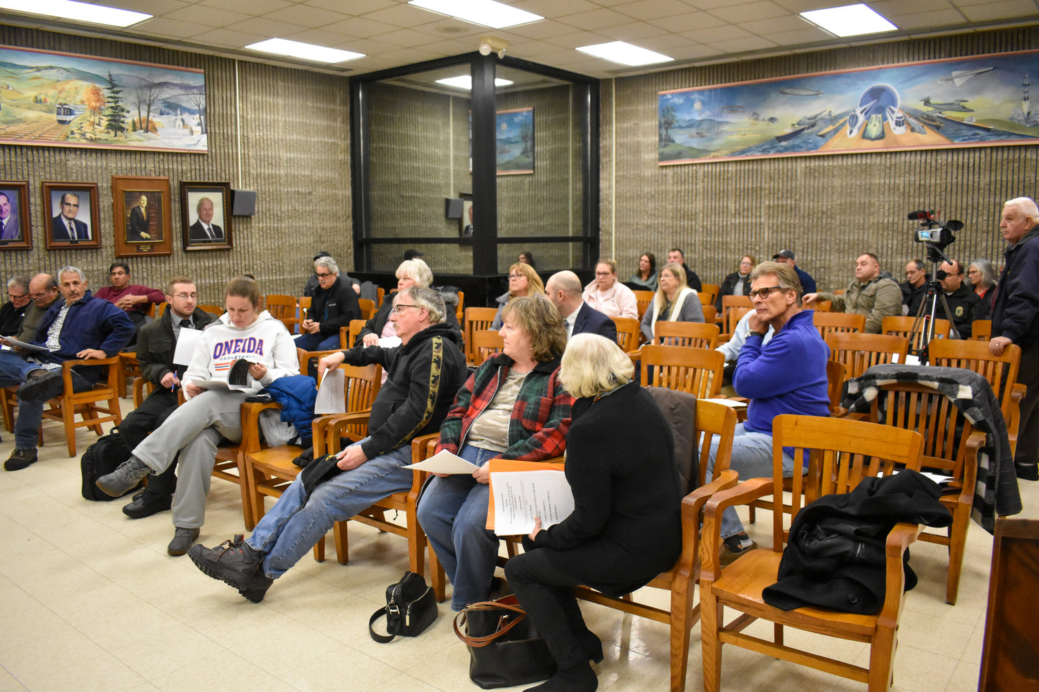 Residents and officials, including those from the city of Oneida, village of Wampsville, and town of Lenox, gathered in Oneida City Hall on Dec. 19, for a public hearing to discuss a request for a portion of Daniels Drive in Oneida to join the village of Wampsville (and therefore the town of Lenox).