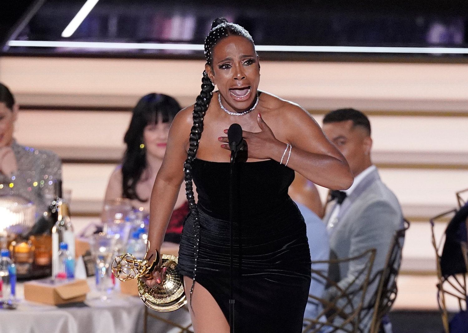 FILE - Sheryl Lee Ralph accepts the Emmy for outstanding supporting actress in a comedy series for "Abbott Elementary" at the 74th Primetime Emmy Awards on Sept. 12, 2022 in Los Angeles. (AP Photo/Mark Terrill, File)