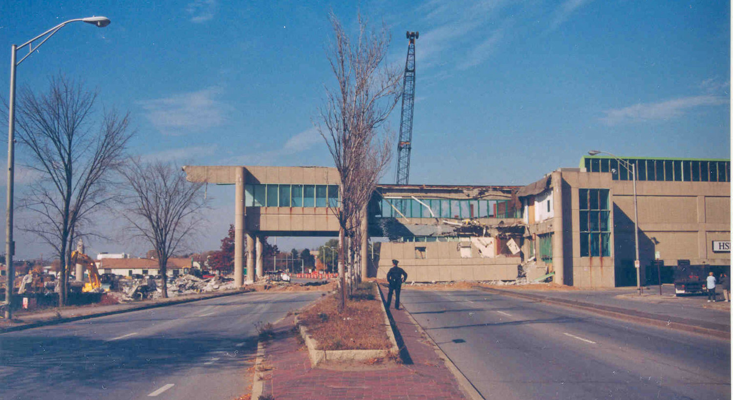 This photo shows the former Living Bridge in Downtown Rome as undergoes demolition in this file photo. The bridge, built as part of the urban renewal effort in the 1970s, was eventually torn down in a process that began in the late 1990s. That work, businesses say, helped lay a foundation to the growth of the city’s downtown area.