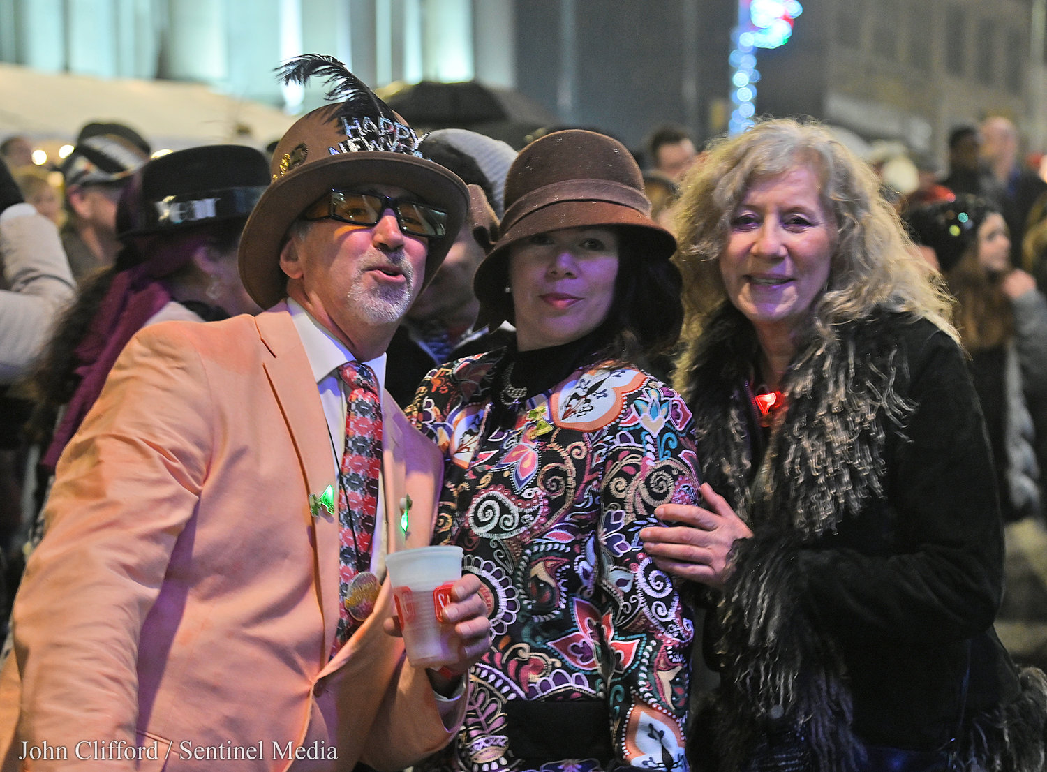 The Bank of Utica New Year's Eve celebration with happy revelers enjoying themselves in front of the stage with the Ladies of Soul and their Gentlemen performing Saturday, December 31, 2022.