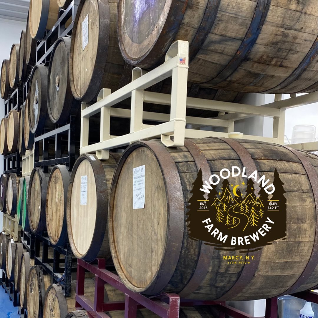 Barrels of fresh brew are shown at the Woodland Brewery in this company photo.