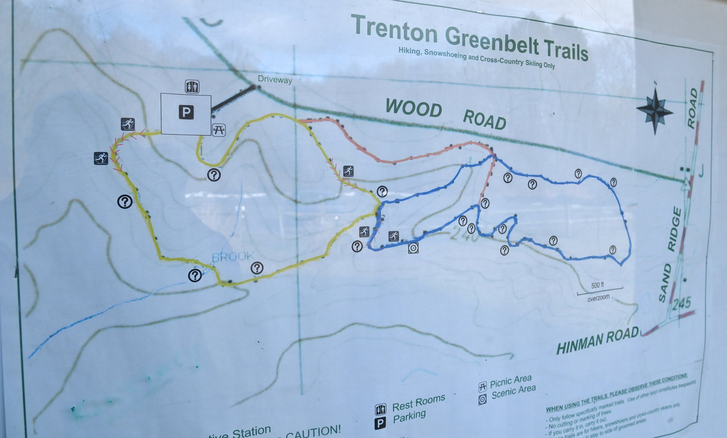 Map of the Trenton Greenbelt Trails Thursday, January 5, 2023.