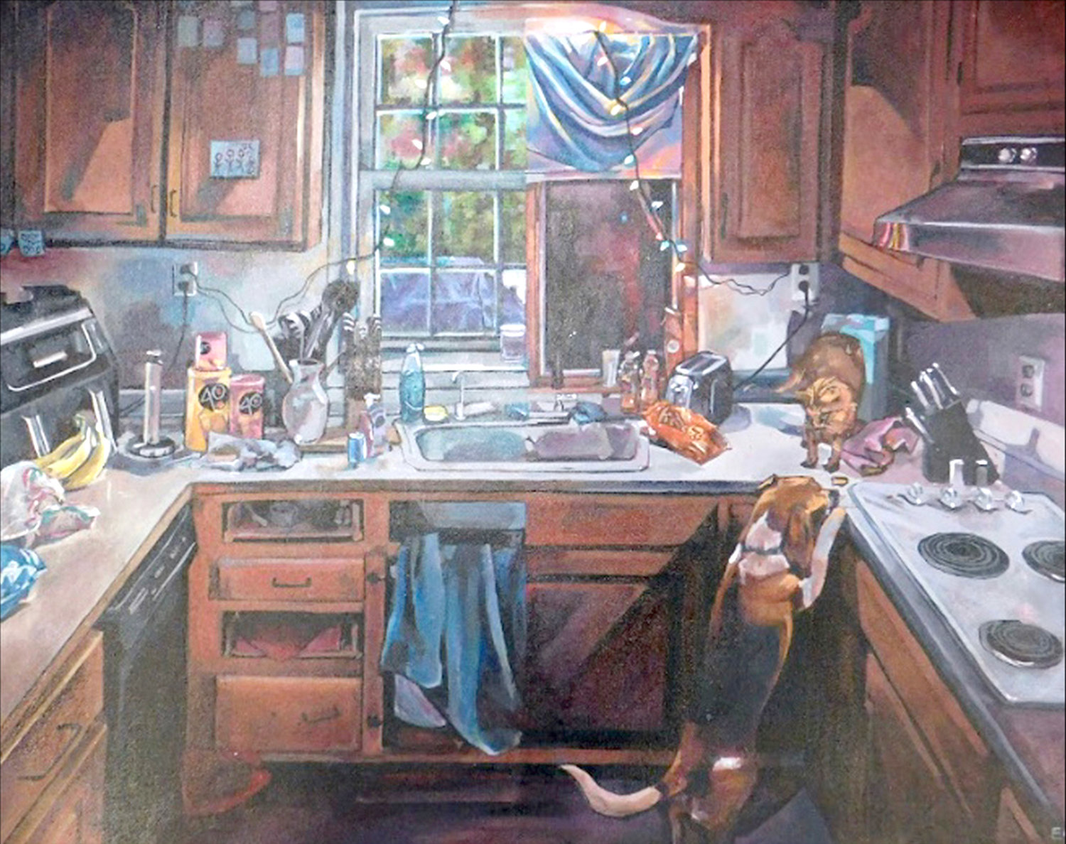 Emily Carlson of Holland Patent earned The Art Store Award for Best Painting and an American Visions Award for this painting titled “6 O’Clock on a Sunday Night.”