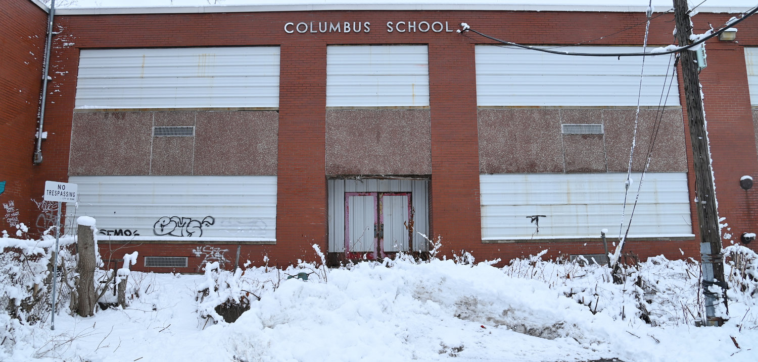 Former Columbus School exterior on Columbus Avenue on Monday, Jan. 23.