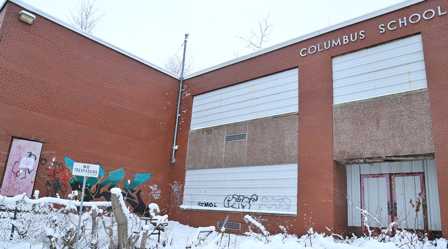Former Columbus School exterior on Columbus Ave Monday, Janauary 23.
