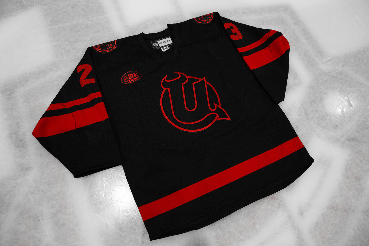 The Utica Comets are set to wear this special jersey for their game Wednesday against Charlotte and Saturday against Providence as part of the annual Save of the Day Foundation games.