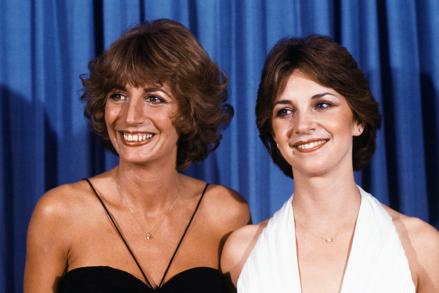 Penny Marshall, left, and Cindy Williams from the comedy series "Laverne & Shirley" appear at the Emmy Awards in Los Angeles on Sept. 9, 1979. Williams, who played Shirley opposite Marshall's Laverne on the popular sitcom "Laverne & Shirley," died Wednesday, Jan. 25, 2023, in Los Angeles at age 75, her family said Monday, Jan. 30.