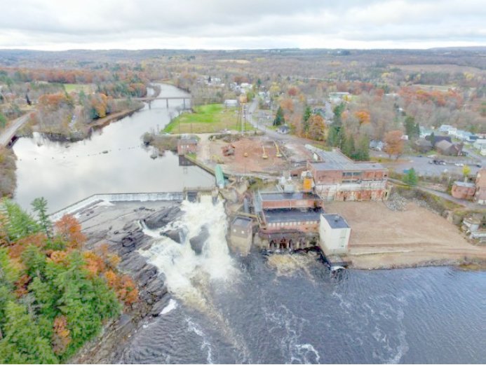An aerial view of Lyons Falls. It was recently announced that the Village of Lyons Falls will receive $2.25 million in funding as one of the North Country region winners of the first round of NY Forward, a revitalization program for rural communities.