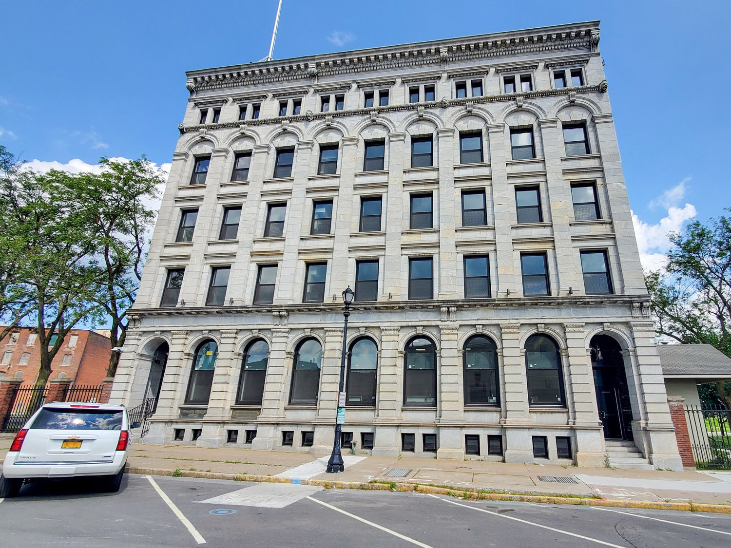 The exterior of the Commercial Travelers Insurance building at 70 Genesee St. is shown in this file photo.