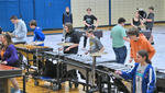 Members of the pit play through their show, "Matterhorn." There are 31 total members of the group, in 7-12 grade.