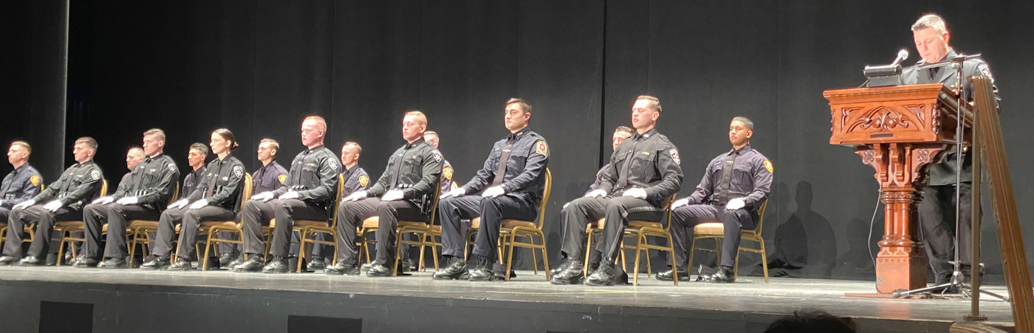 Sixteen new law enforcement officers graduated from the Mohawk Valley Police Academy in Utica Thursday evening. They will be joining the Oneida County Sheriff's Office, Utica Police Department and more.