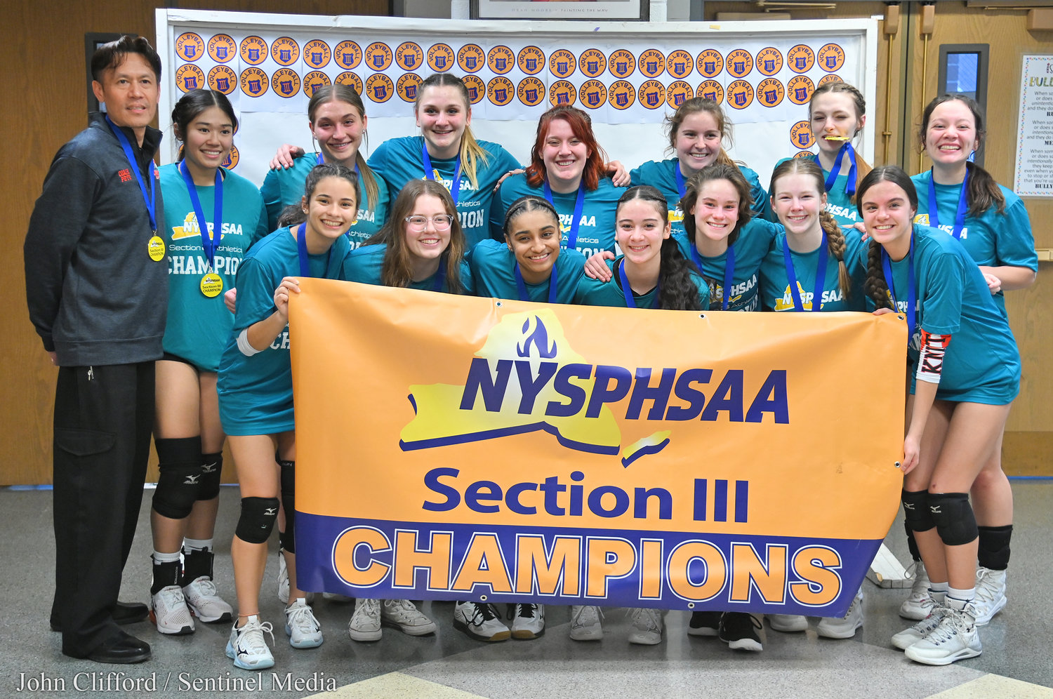 Rome Free Academy girls volleyball team are the 2023 Section III Class A champions after they defeated Whitesboro 3-1,  Saturday, Feb. 18, 2023 at Case Middle School in Watertown.