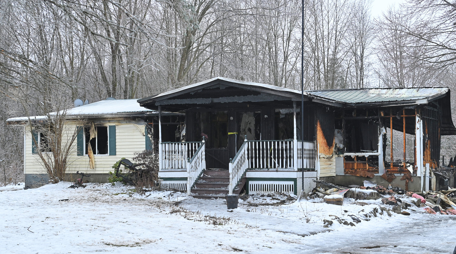 This one-story home on Jenkins Road in Westmoreland was heavily damaged by a fire early Thursday morning. Fire officials said no one was injured and the home is a total loss.