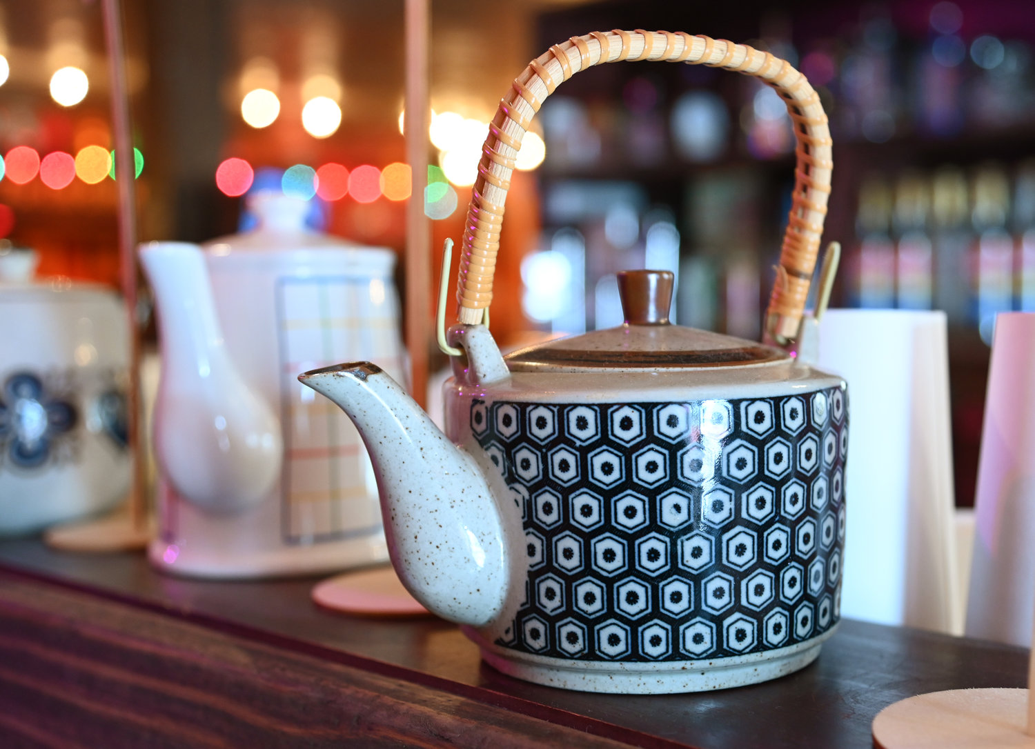 A teapot at Tramotane Cafe, The Tram, on 1105 Lincoln Ave.