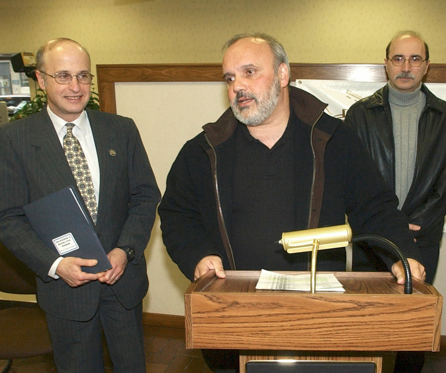 Former Rome Area Chamber of Commerce President William K. Guglielmo, left, helps kick off a past Honor America Days press conference with the late Chris Destito, center, and fellow Honor America Days committee member Larry Daniello in this 1990s file photo.