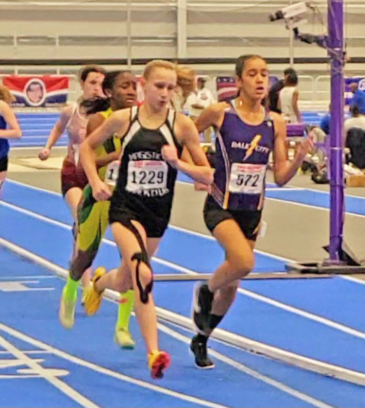 Emma Szarek of Westmoreland was second in the 800-meter race and third in the 1,500 for 14-year-olds at the 2023 AAU Indoor Track and Field Nationals in Virginia Beach. She set a personal record in the 800.