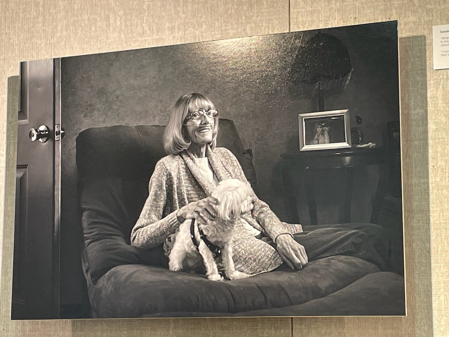 The portrait of Susan Delahunt, of Rome, 1951-2015, is among those on display in "The Last Portrait: Reflections at the End of Life" exhibit on display at Donald G. Butcher Library at the SUNY Morrisville campus.