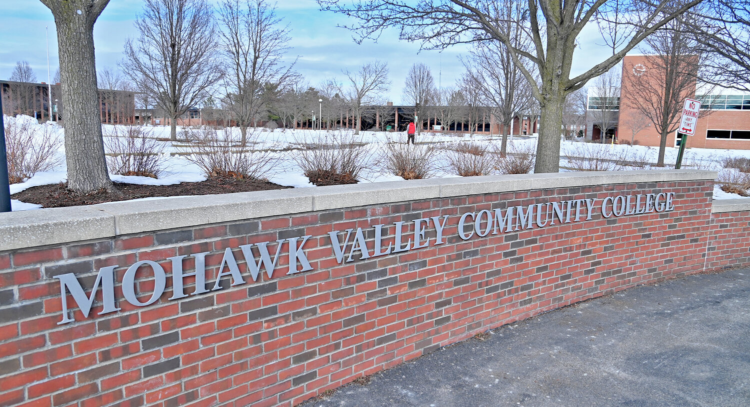 MVCC students walk around the Mohawk Valley Community College campus Wednesday, March 8 in Utica. The college promotes dual credit courses that allow students to earn college credits while still in high school.