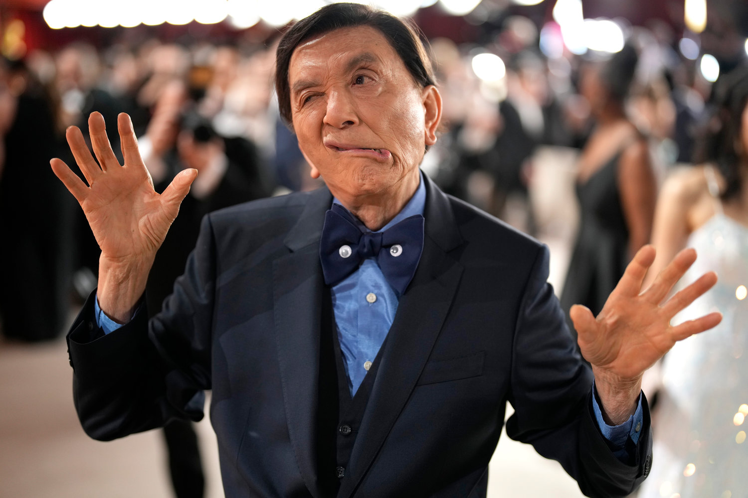 James Hong arrives at the Oscars on Sunday, March 12, 2023, at the Dolby Theatre in Los Angeles. (AP Photo/John Locher)