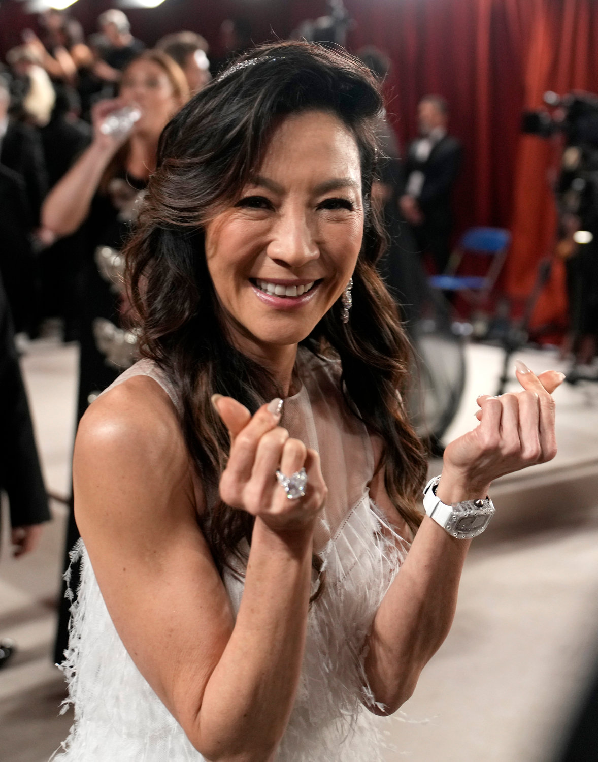 Michelle Yeoh arrives at the Oscars on Sunday, March 12, 2023, at the Dolby Theatre in Los Angeles. (AP Photo/John Locher)