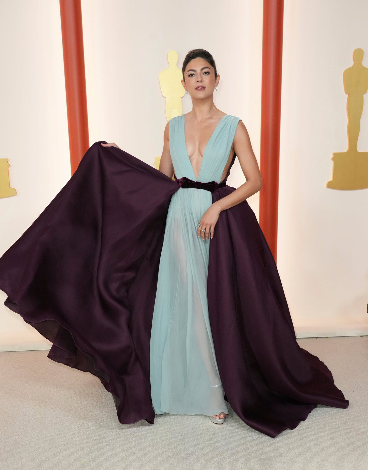 Monica Barbaro arrives at the Oscars on Sunday, March 12, 2023, at the Dolby Theatre in Los Angeles. (Photo by Jordan Strauss/Invision/AP)