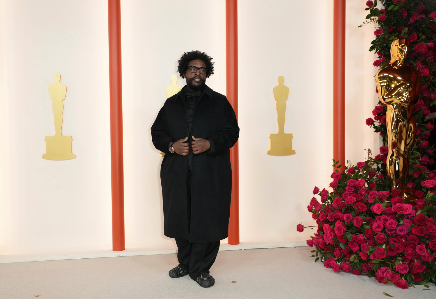Questlove arrives at the Oscars on Sunday, March 12, 2023, at the Dolby Theatre in Los Angeles. (Photo by Jordan Strauss/Invision/AP)