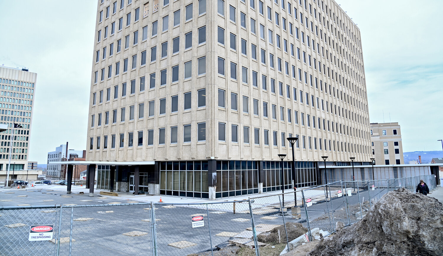 The Oneida County office building at 800 Park Ave. in Utica is shown on Friday, March 10. Last week county lawmakers approved borrowing $3.5 million for asbestos removal at the building. That project is one of 12 capital improvement projects including in $17 million in bonding that was authorized.