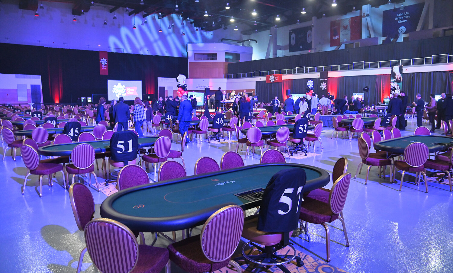 POKER TABLES — The event center at Turning Stone Resort and Casino is full of poker tables. Twenty more tables were added to the World Series of Poker circuit event this year.