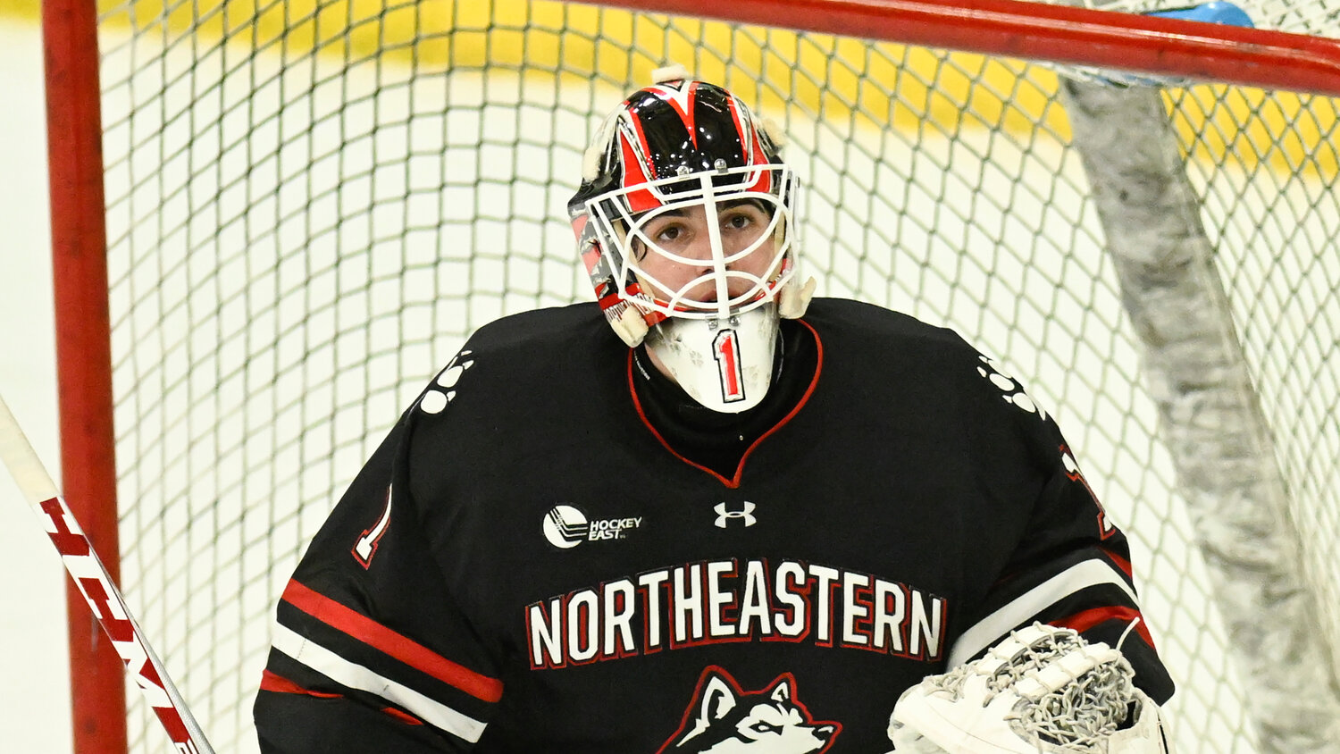 Northeastern goaltender Devon Levi appaears in a game against Union on Dec. 3, 2022, in Schenectady. The Sabres signed goalie Devon Levi to a three-year entry level contract on Friday, less than a week after the 21-year-old’s junior season ended at Northeastern University.