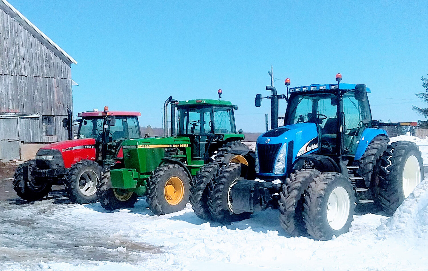 Spring is an expensive time of year for local farmers.  It took 250 gallons of fuel, at $4 per gallon, to fill up this trio of tractors, enough to run them for 12 hours or one full working day. Last year, the Simons farm in Steuben used 4,000 gallons of fuel to complete tillage, spread lime and fertilizer, and spray plants for weed control as well as harvest the crops in the fall.