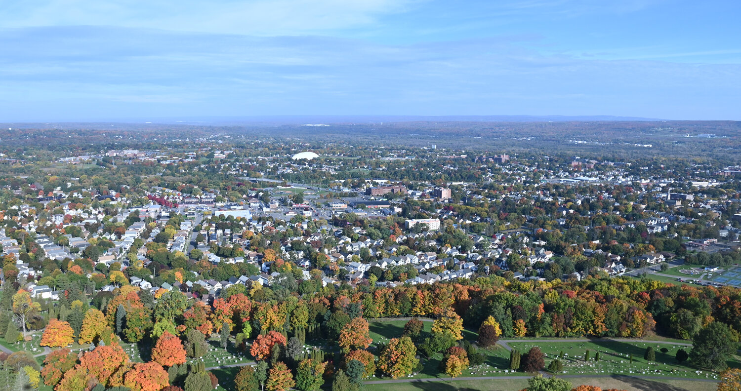 Utica is pictured in this October 2022 aerial photograph.