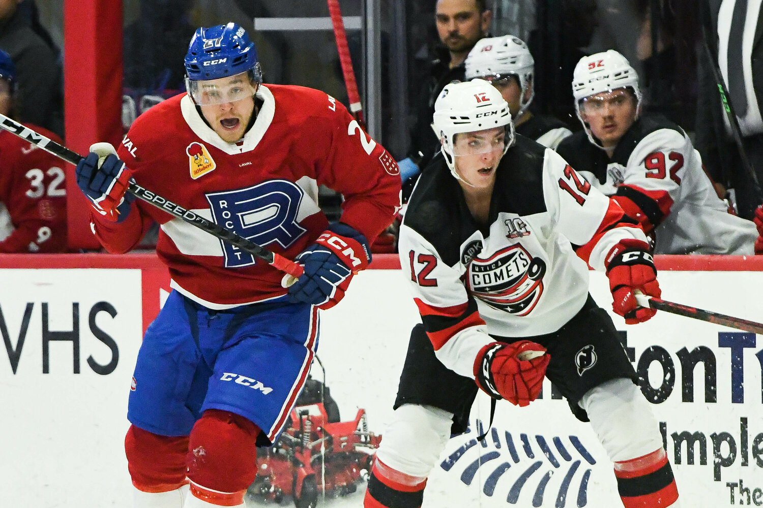 The Utica Comets and Laval Rocket are set to clash in a best-of-three series beginning Wednesday in Quebec. Utica was 1-3-2-0 against Laval this season.