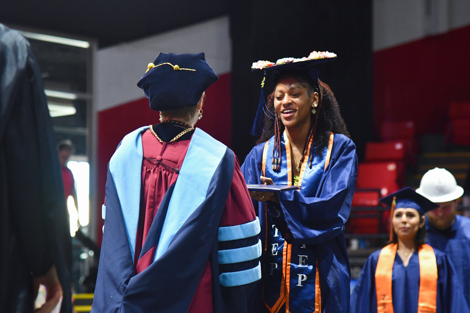 Brichee Carmon was one of the 425 undergraduate students from Utica University who was able to walk across the stage at the Adirondack Bank Center at the Utica Memorial Auditorium on Thursday, as the university's 74th undergraduate commencement took place.