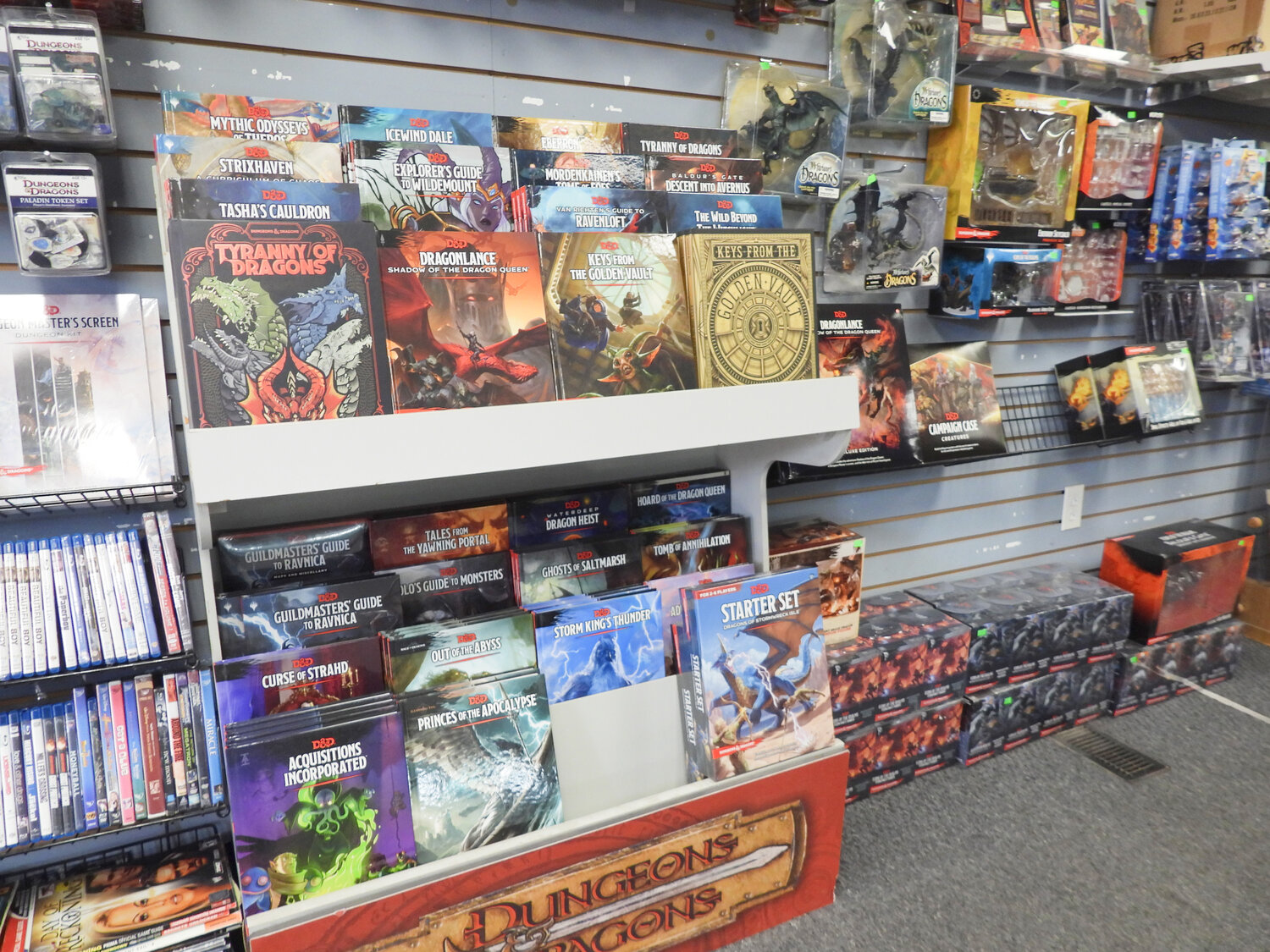 Games People Play is a gaming store that sells a little bit of everything. Pictured are a number of Dungeons and Dragons books.
