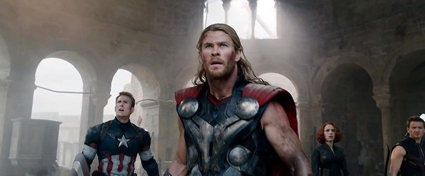 Age Of Ultron, Scarlet Witch, Quicksilver and Thor.