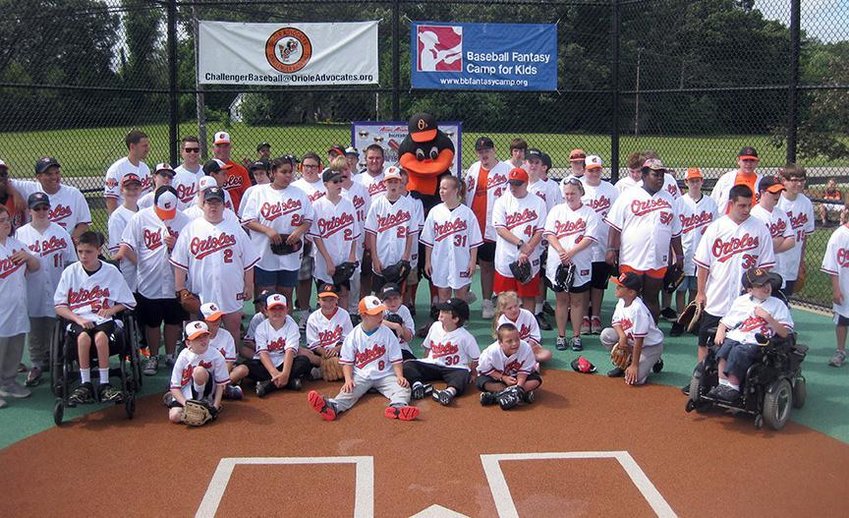 Challenger Baseball Players Learn From The Pros At Lake Waterford Park