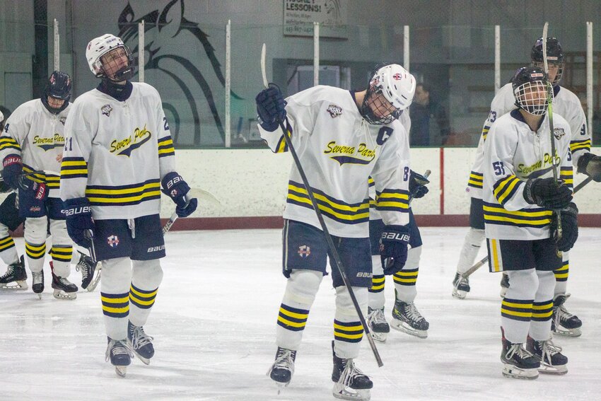The Falcons lost a 2-1 match against Howard County in the Maryland Student Hockey League quarterfinals in Laurel on February 27.