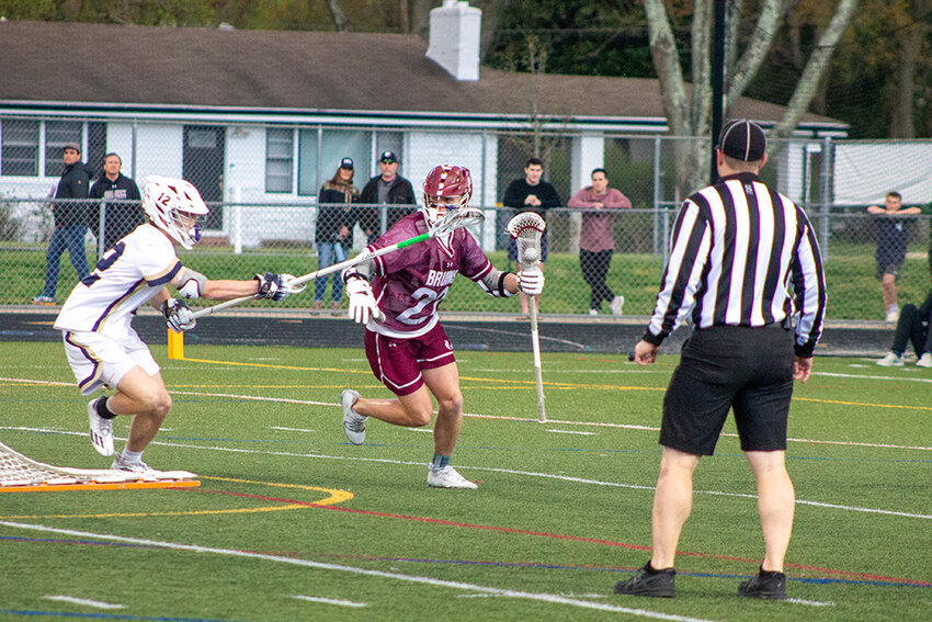 Broadneck’s Tanner Boone dodged behind the goal.
