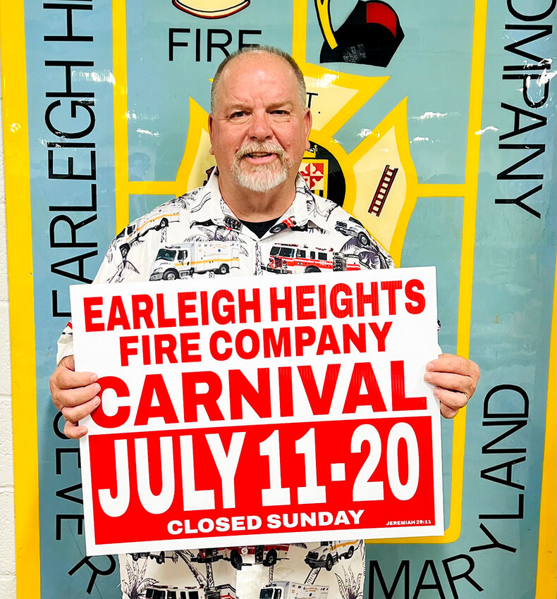 Andy Price prepared for his favorite role as EHVFC carnival showman.