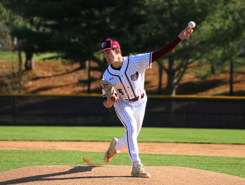 Chase Hannon pitched during Broadneck’s 2-1 defeat to Severna Park.