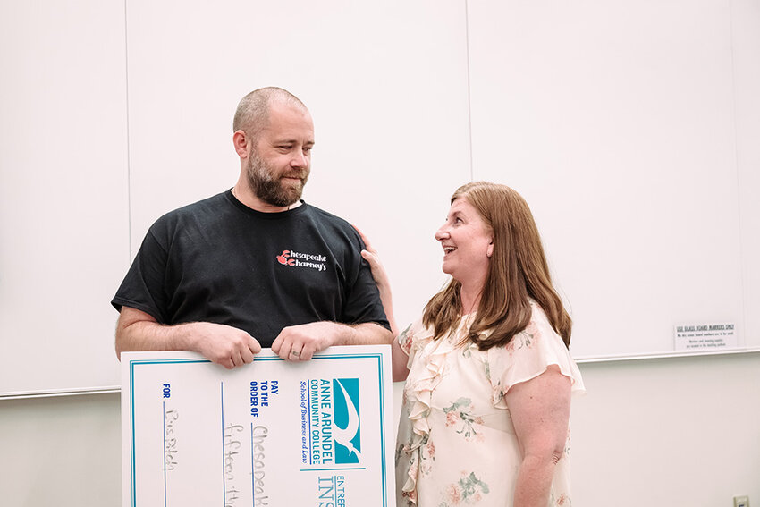 Michael Charney of Chesapeake Charney’s earned a top prize of $15,000, which he plans to put into the purchase of an enclosed trailer for his mobile food business.