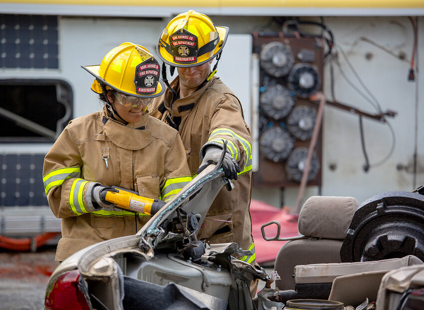 Earleigh Heights Volunteer Fire Company hosted extrication expert Ron Moore and fire departments statewide during a four-day training class in May.