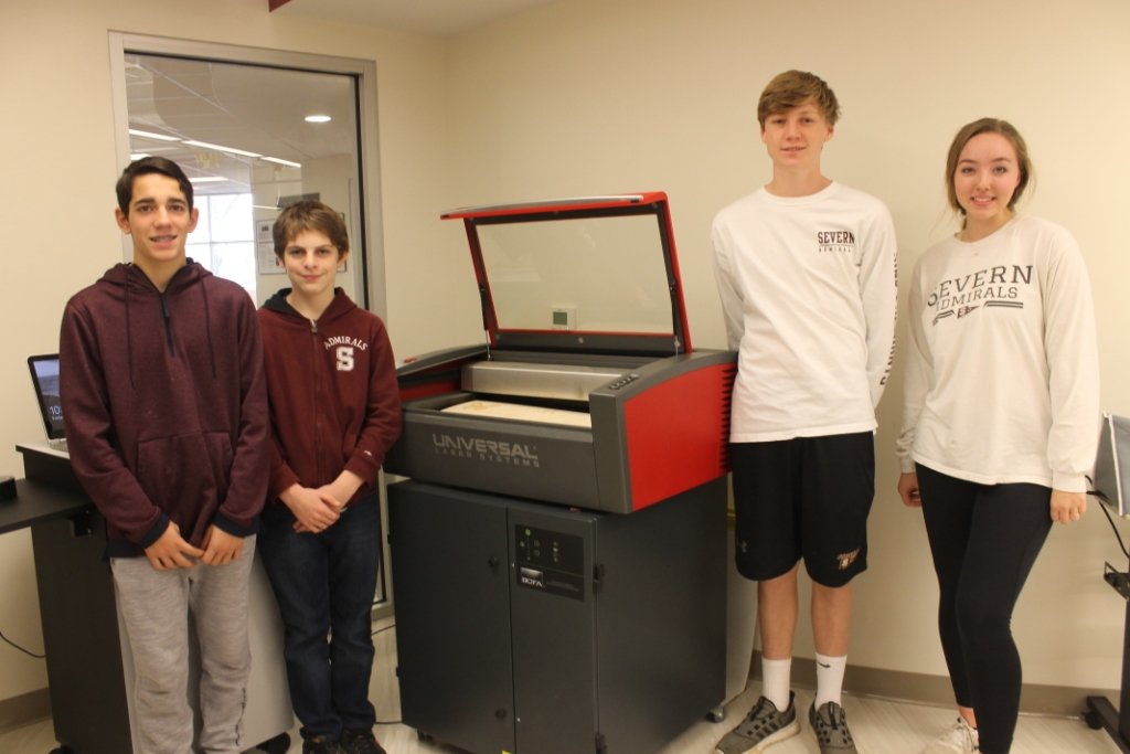 Ryan Money, Aaron Tiller, Jackson Gunhus and Ashley Reiter are some of the Severn School students creating and funding their own products and services.
