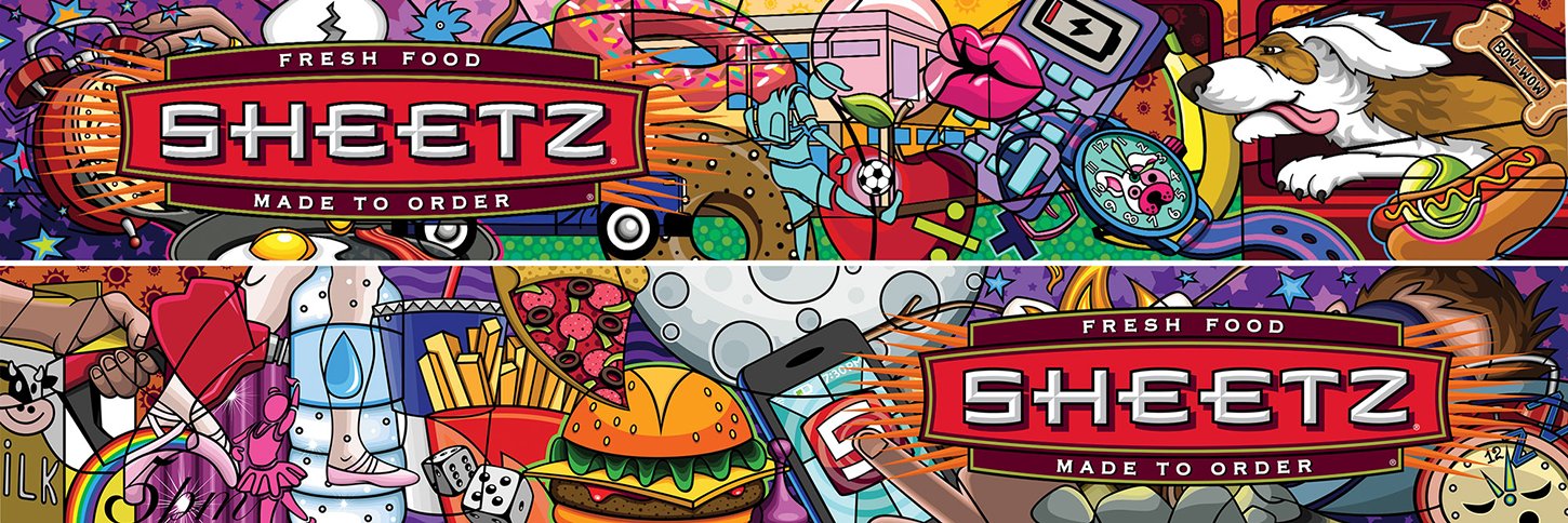 With his bold “pop-op” art, Chris Davenport was recently chosen as one of 11 artists to redesign the next generation of fleet trailers for Sheetz.