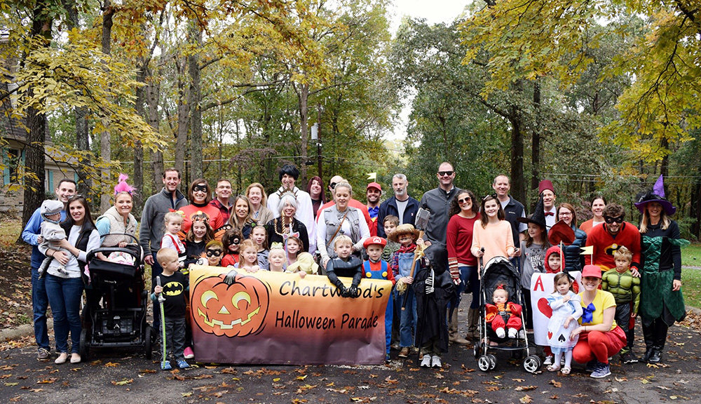 Each year, Chartwood neighbors host a children’s Halloween parade paired with a chili cook-off. There is also a Christmas party, Easter egg hunt, and adult-only activities such as progressive dinners and a brewery tour.
