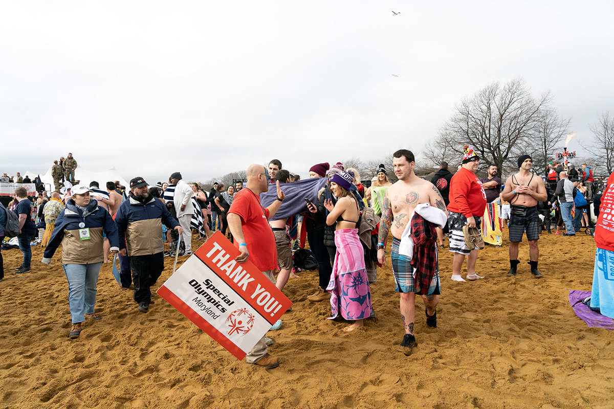 More than 10,000 people participated in the annual Maryland State Police Polar Bear Plunge at Sandy Point State Park from January 23-25.