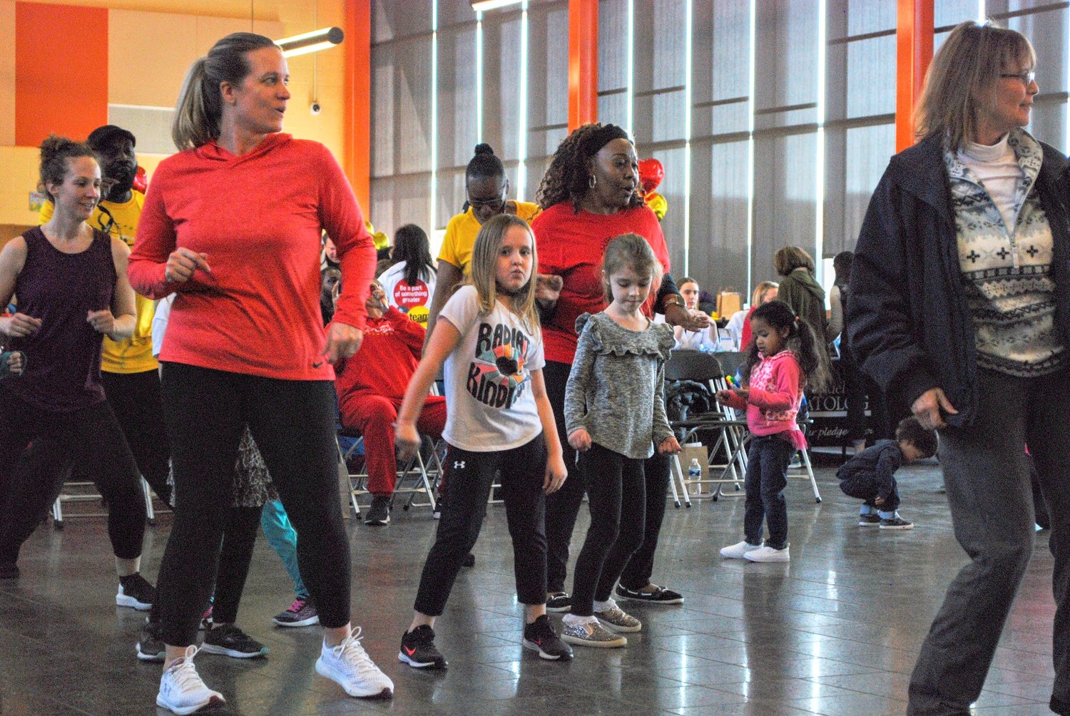 NRGETIC 4 LYFE encouraged families to participate in dance routines as part of a plan for a healthy heart.